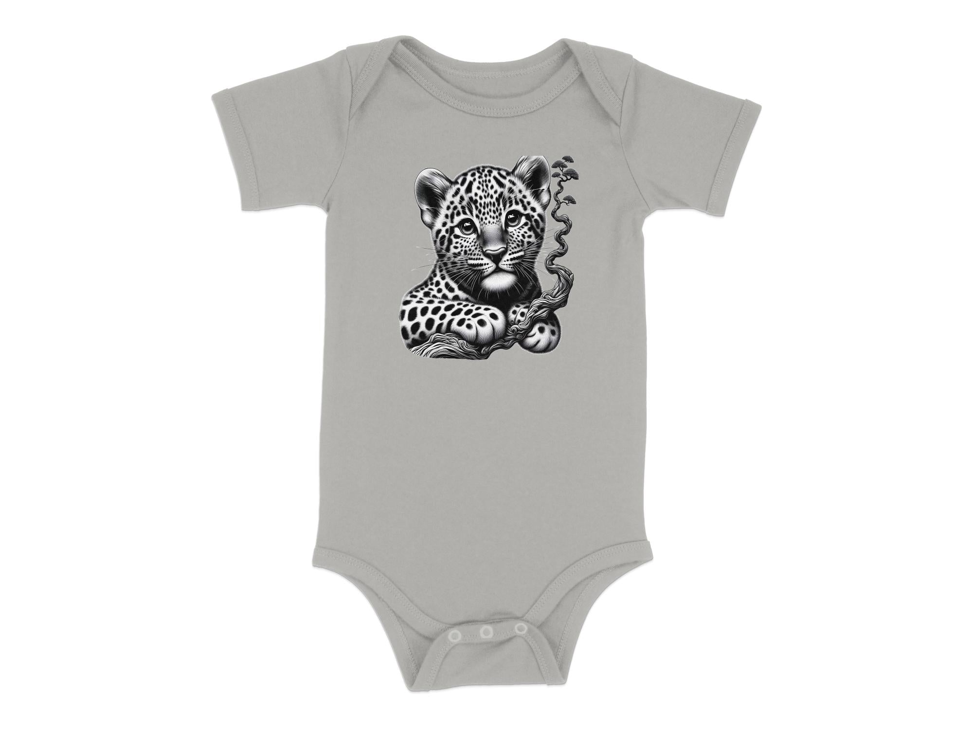 Leopard Bonsai - Coloured Toddler Bodysuit Realistic Animal Talisman Unisex Cute Tee Graphic Design