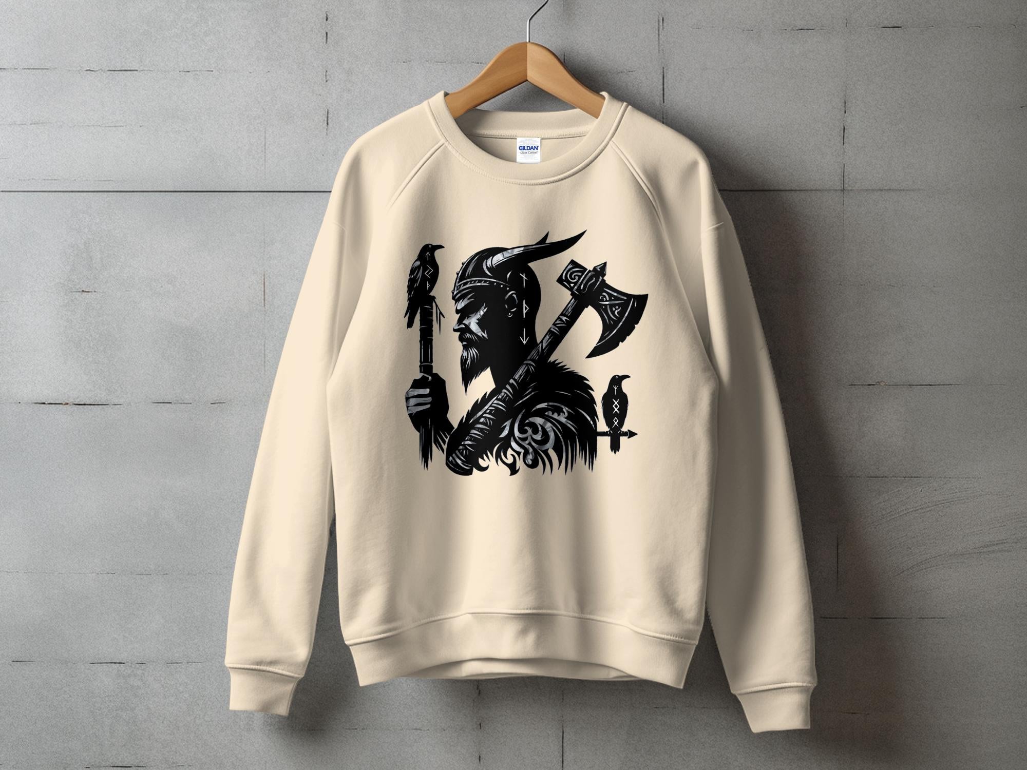 Viking Odin - Coloured Gildan Sweatshirt Norse Talisman Men Women Unisex Valhalla Tee