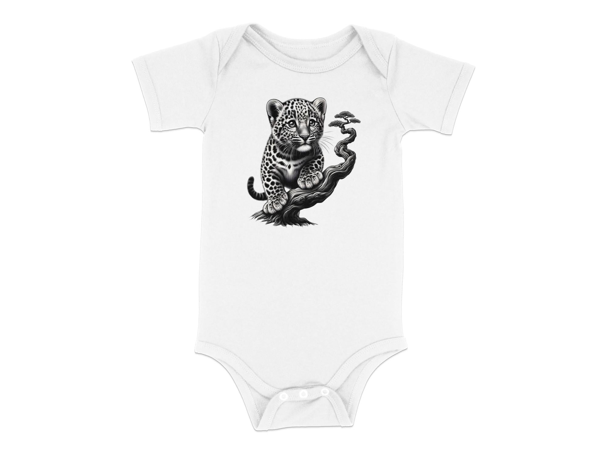 Leopard Bonsai - Coloured Toddler Bodysuit Realistic Animal Talisman Unisex Cute Tee Graphic Design