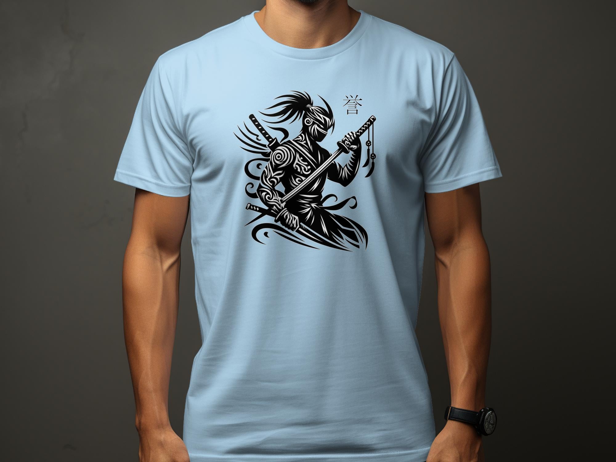 Samurai Ninja - Coloured Gildan T-Shirt Japanese Talisman Unisex Cultural Symbolic Graphic Design