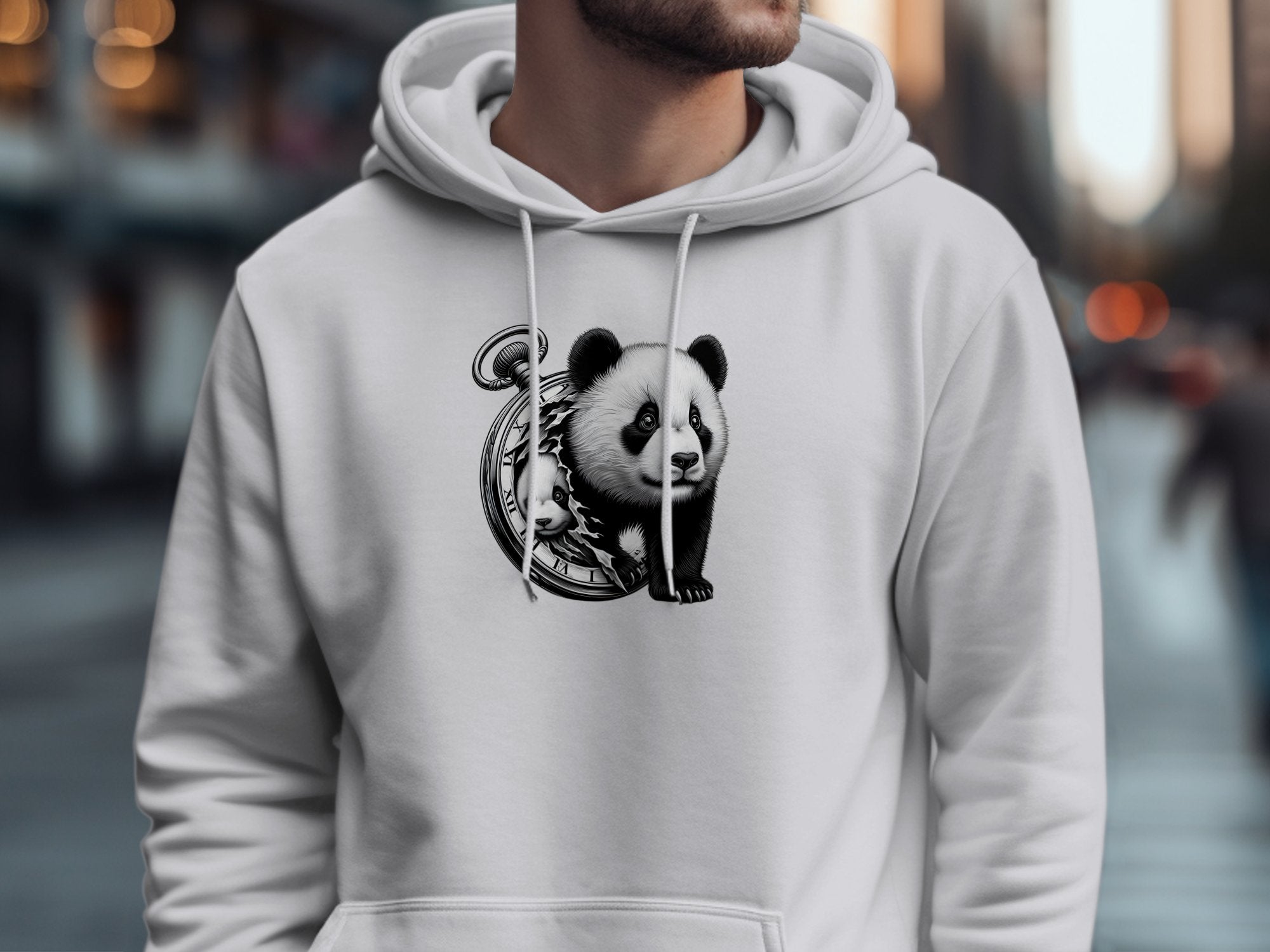 Panda - Coloured Gildan Hoodie Realistic Animal Talisman Unisex Cute Tee Graphic Design