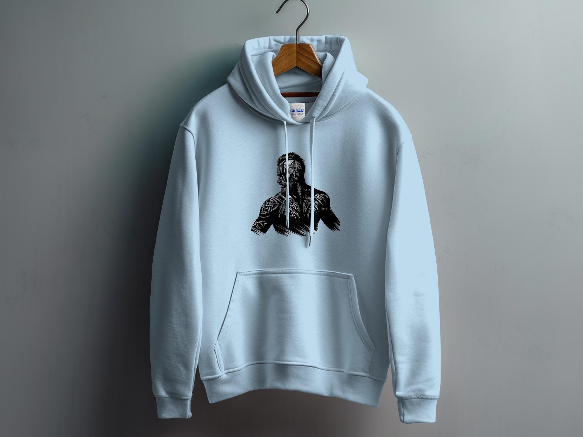 Viking Bravery - Coloured Gildan Hoodie White Norse Talisman Men Women Unisex Valhalla Tee