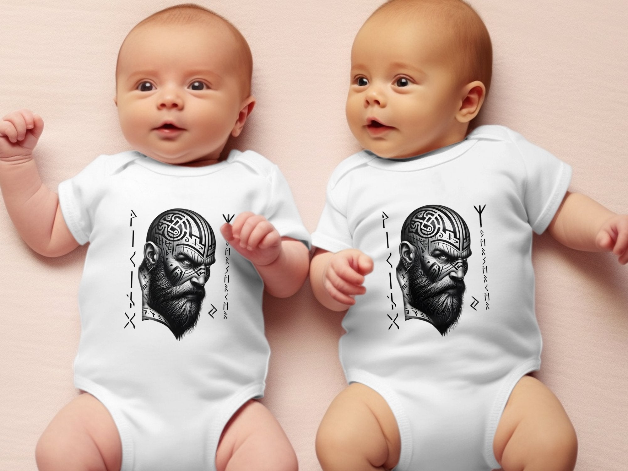 Viking Focus - Coloured Toddler Bodysuit Realistic Norse Talisman Unisex Valhalla Tee Graphic Design