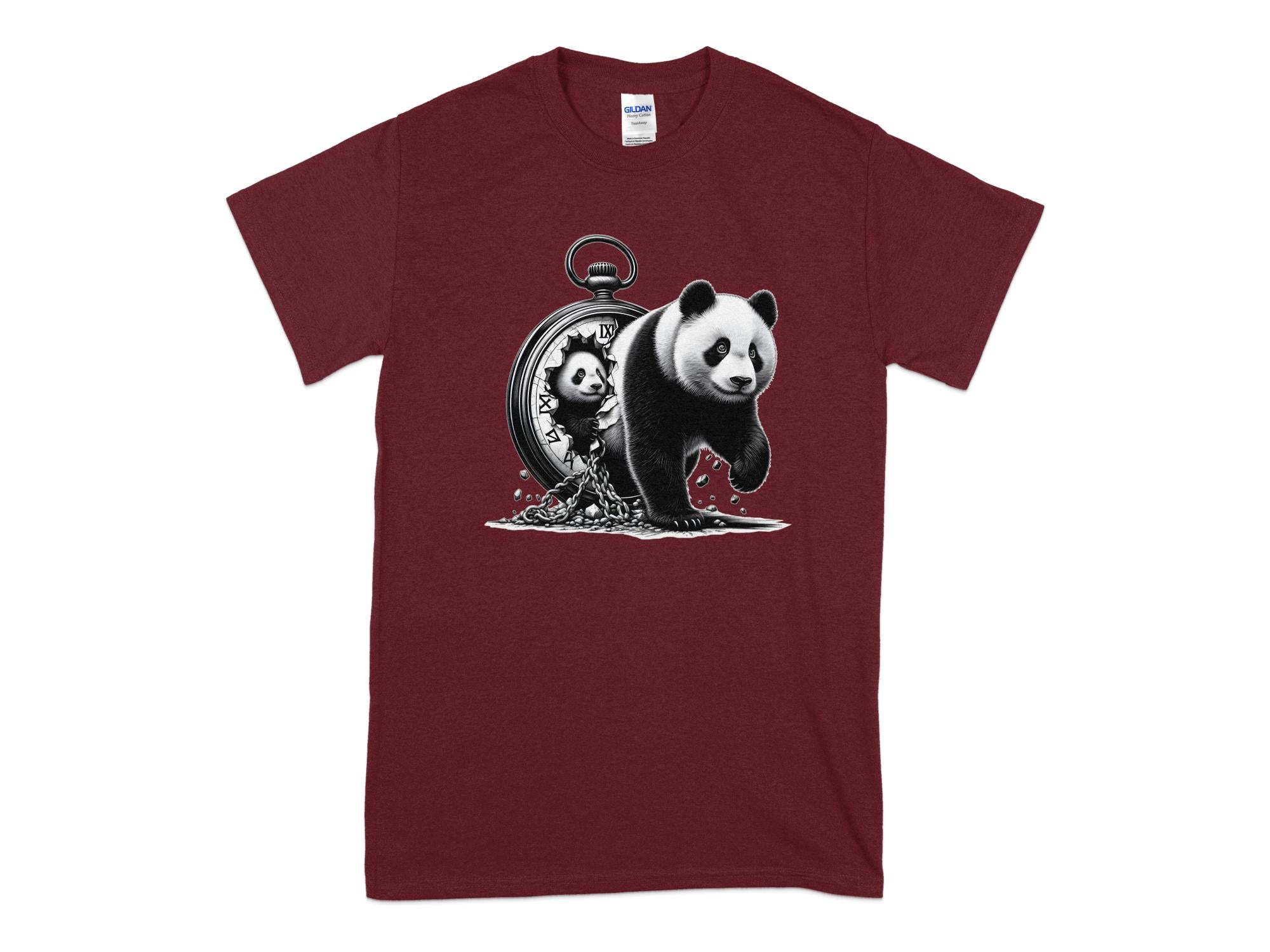 Panda - Coloured Gildan T-Shirt Realistic Animal Talisman Unisex Cute Tee Graphic Design