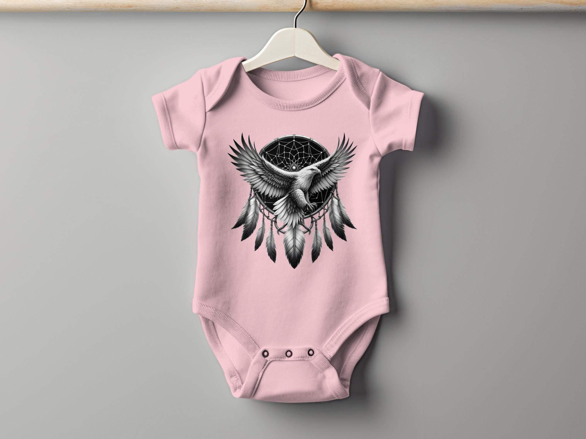 Dreamcatcher Eagle - Coloured Toddler Bodysuit Realistic Native American Talisman Unisex Mythology Tee Graphic Design