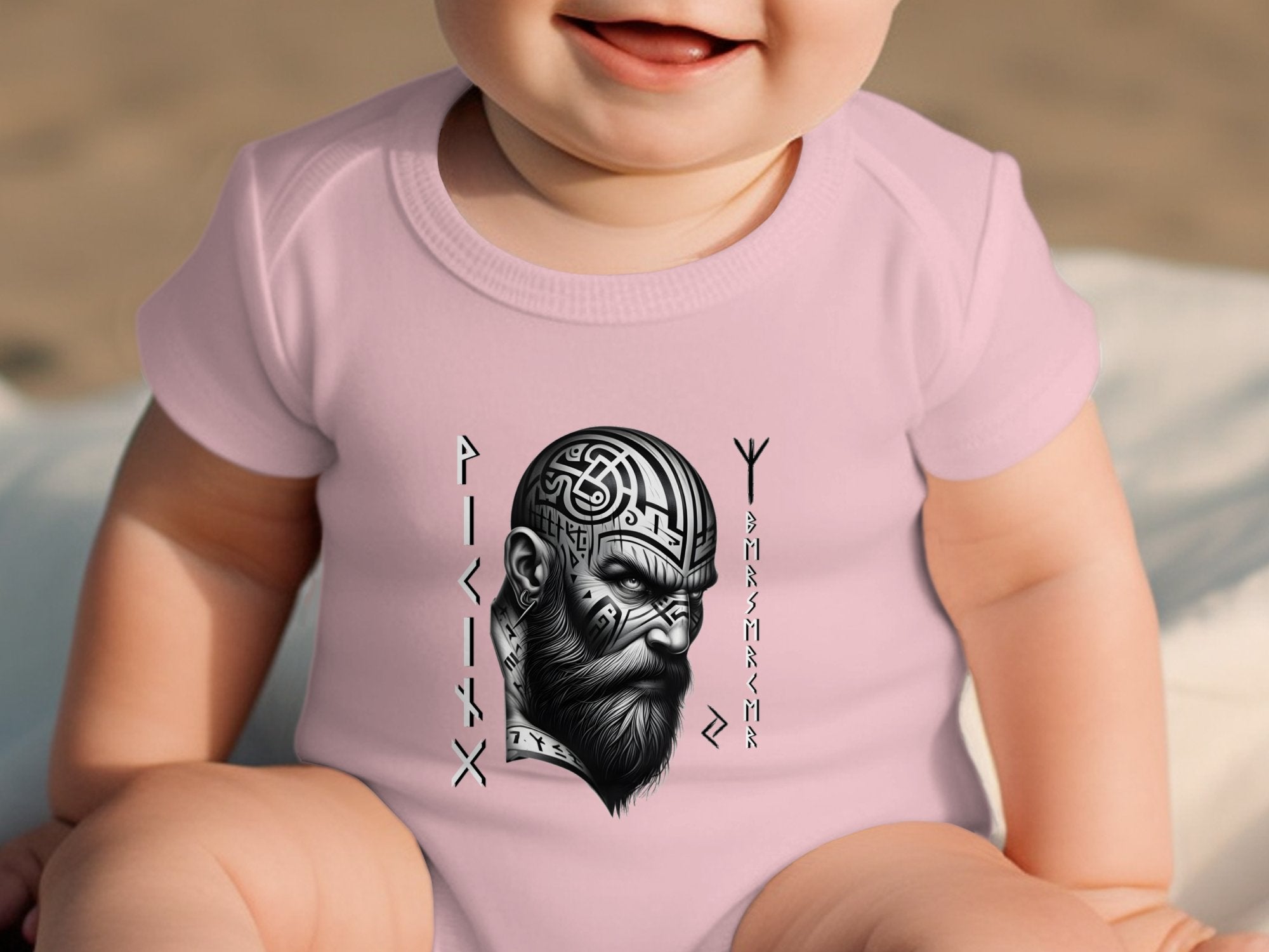 Viking Focus - Coloured Toddler Bodysuit Realistic Norse Talisman Unisex Valhalla Tee Graphic Design