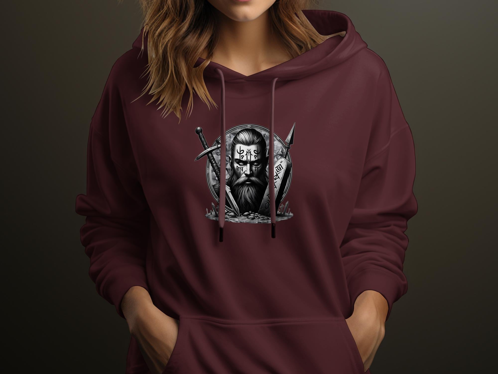 Viking Fortitude - Coloured Gildan Hoodie Realistic Norse Talisman Men Women Unisex Valhalla Tee Graphic Design