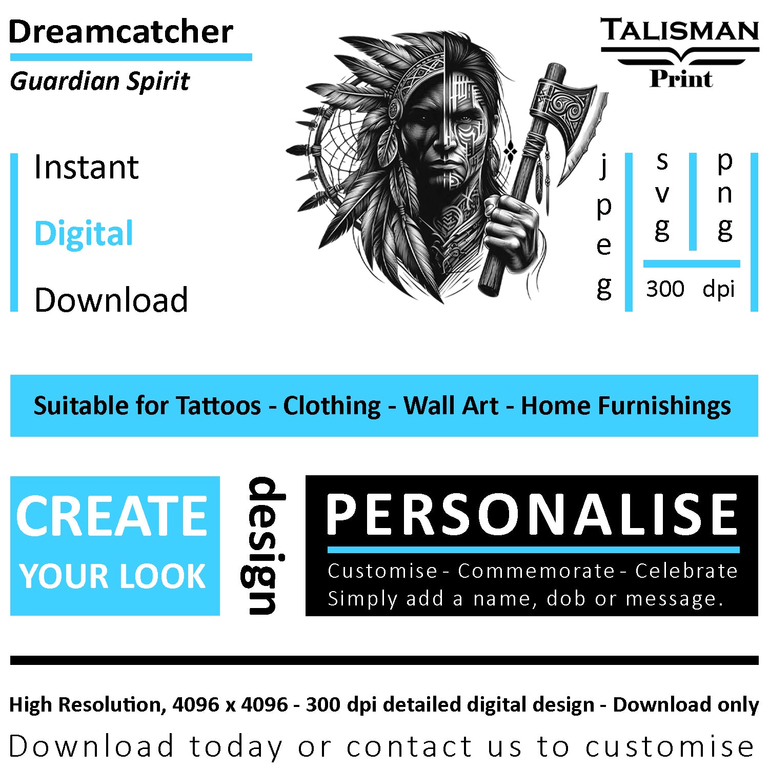 Dreamcatcher Men Native American Digital Art Collection | PNG, JPEG & SVG | Instant Download for Cherokee Mythology, Powerful Meaningful Decor | Warrior Designs