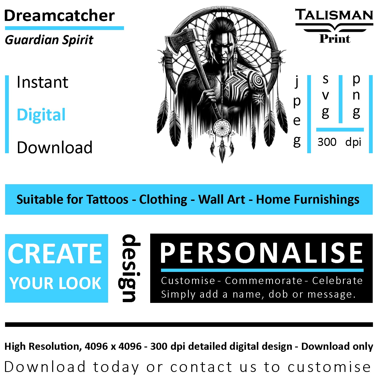 Dreamcatcher Men Native American Digital Art Collection | PNG, JPEG & SVG | Instant Download for Cherokee Mythology, Powerful Meaningful Decor | Warrior Designs