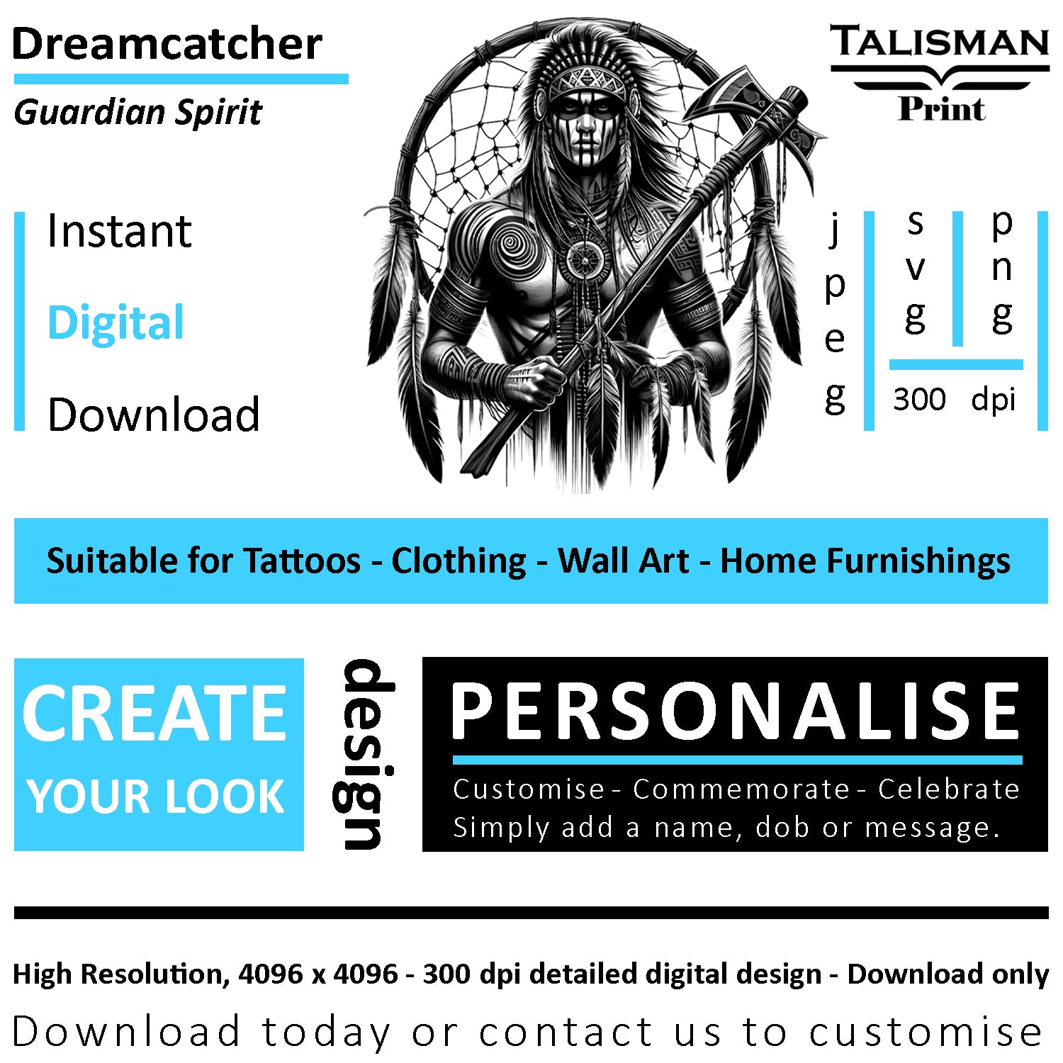 Dreamcatcher Men Native American Digital Art Collection | PNG, JPEG & SVG | Instant Download for Cherokee Mythology, Powerful Meaningful Decor | Warrior Designs