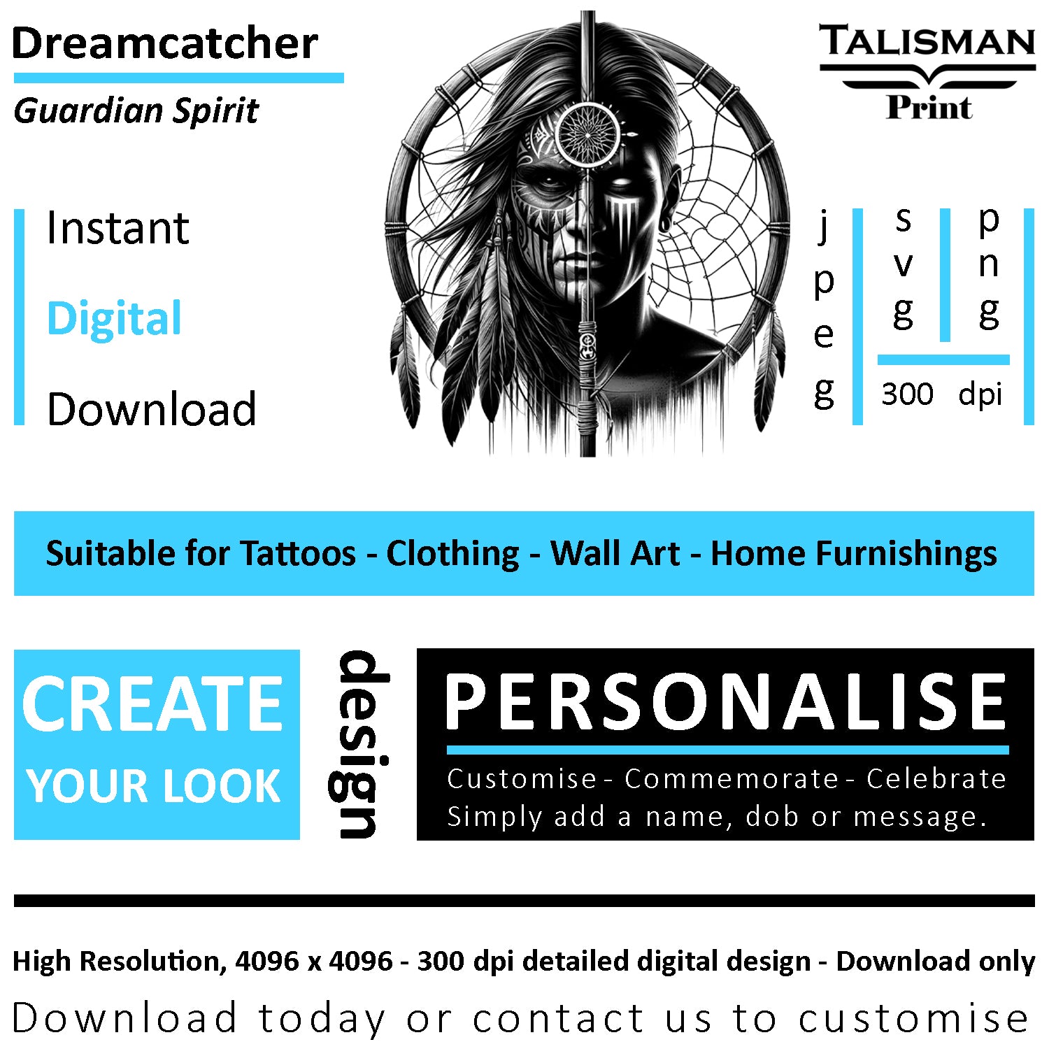 Dreamcatcher Men Native American Digital Art Collection | PNG, JPEG & SVG | Instant Download for Cherokee Mythology, Powerful Meaningful Decor | Warrior Designs