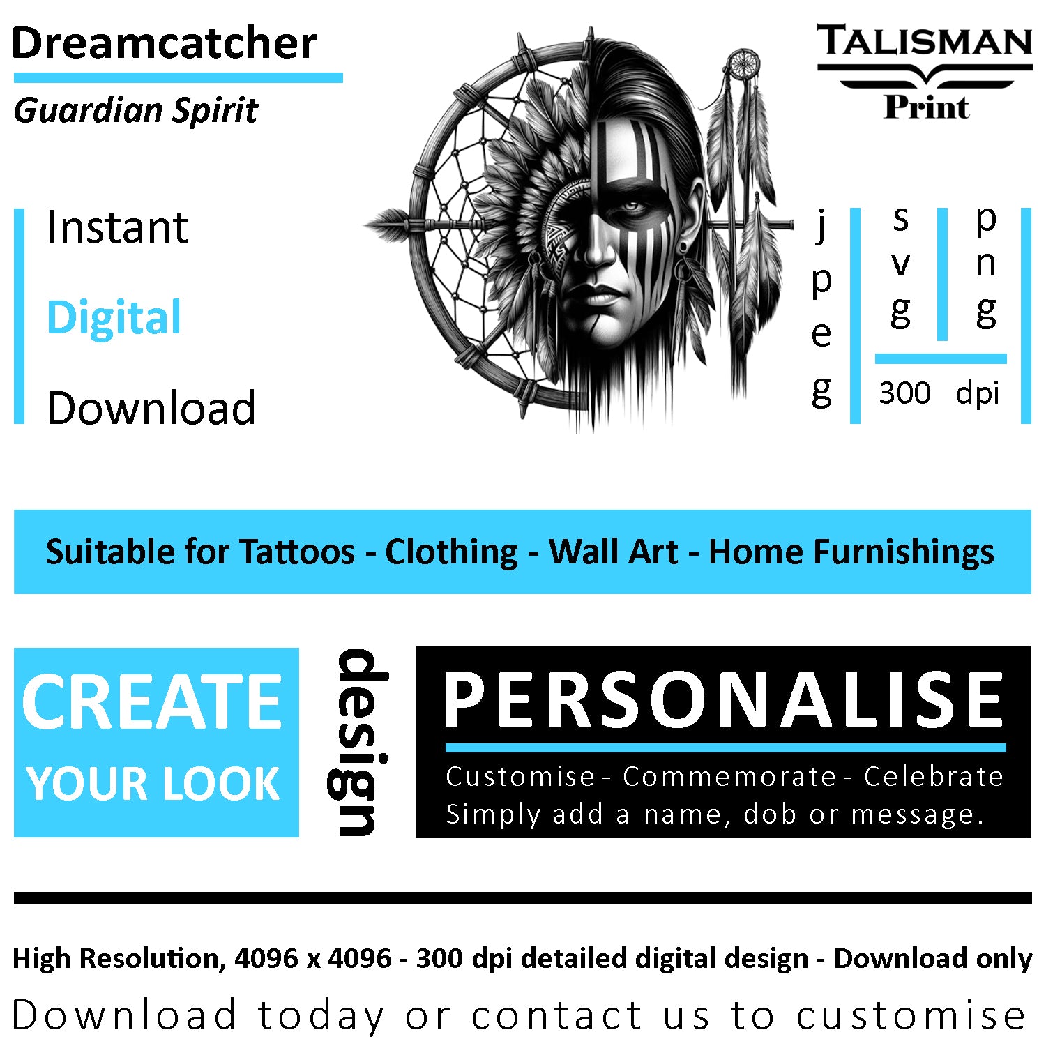 Dreamcatcher Men Native American Digital Art Collection | PNG, JPEG & SVG | Instant Download for Cherokee Mythology, Powerful Meaningful Decor | Warrior Designs