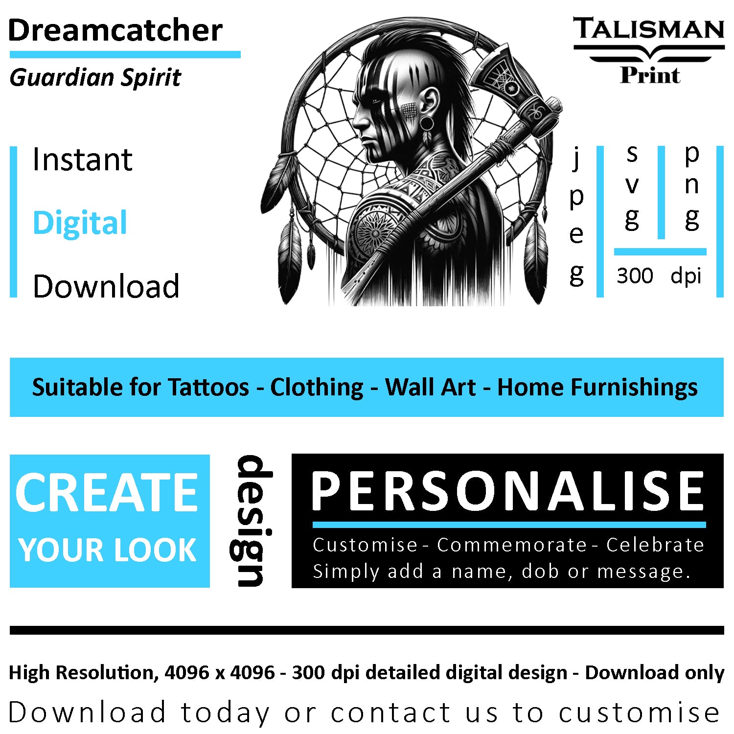 Dreamcatcher Men Native American Digital Art Collection | PNG, JPEG & SVG | Instant Download for Cherokee Mythology, Powerful Meaningful Decor | Warrior Designs