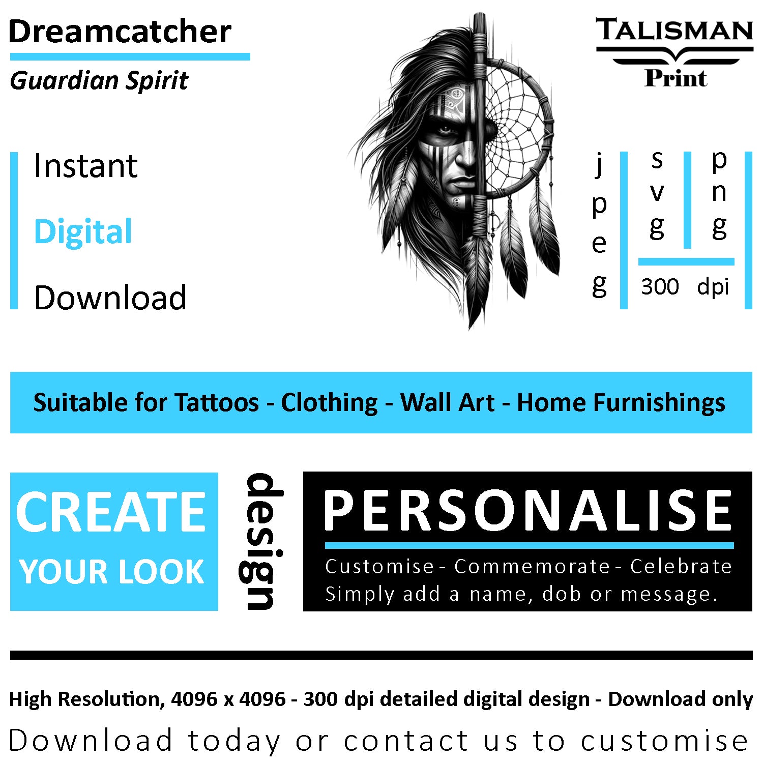 Dreamcatcher Men Native American Digital Art Collection | PNG, JPEG & SVG | Instant Download for Cherokee Mythology, Powerful Meaningful Decor | Warrior Designs