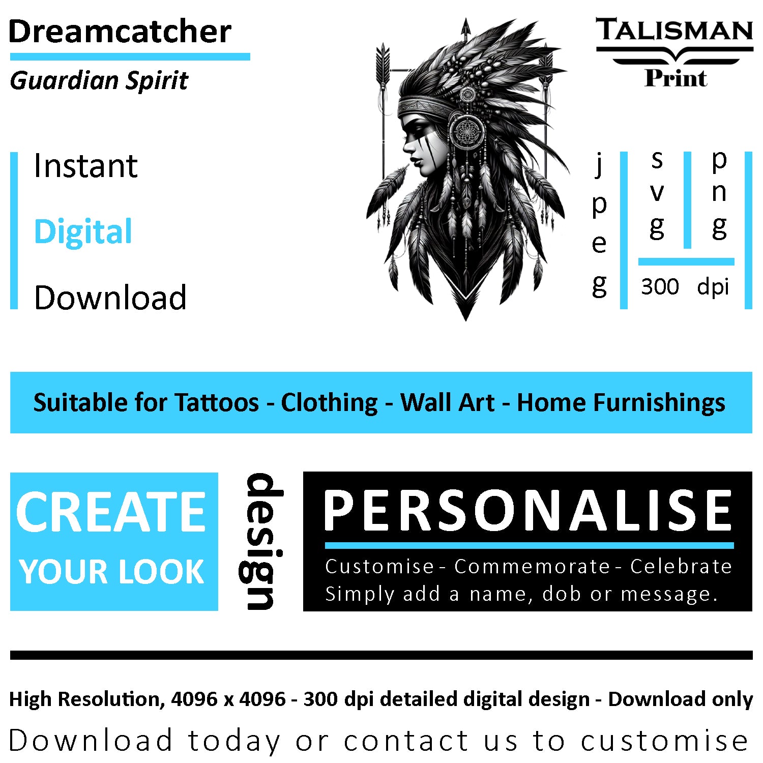 Dreamcatcher Women Native American Digital Art Collection | PNG, JPEG & SVG | Instant Download for Cherokee Mythology, Powerful Meaningful Decor | Warrior Designs