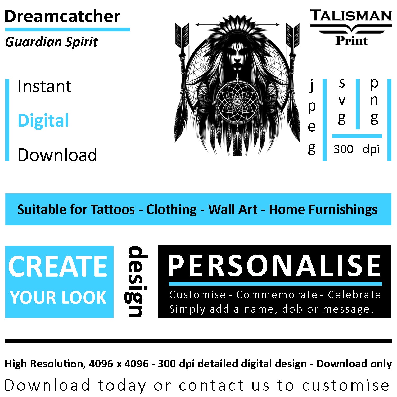 Dreamcatcher Women Native American Digital Art Collection | PNG, JPEG & SVG | Instant Download for Cherokee Mythology, Powerful Meaningful Decor | Warrior Designs