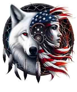 American Wolf - Digital Art | PNG, JPEG & SVG | Instant Download for Apparel, Décor and Wall Art