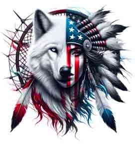 American Wolf - Digital Art | PNG, JPEG & SVG | Instant Download for Apparel, Décor and Wall Art