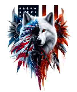 American Wolf - Digital Art | PNG, JPEG & SVG | Instant Download for Apparel, Décor and Wall Art