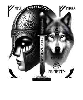 Viking Fenrirs Might - Digital Art Collection | PNG, JPEG & SVG | Instant Tattoo Download