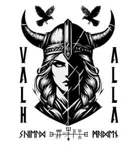 Viking Shield Maiden - Digital Art Collection | PNG, JPEG & SVG | Instant Tattoo Download