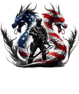 Dragon X Patriot - Digital Art | PNG, JPEG & SVG | Instant Download for Apparel, Décor and Wall Art