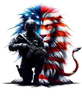 Lion X Patriot - Digital Art | PNG, JPEG & SVG | Instant Download for Apparel, Décor and Wall Art