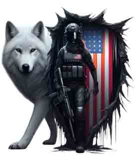 American Wolf - Digital Art | PNG, JPEG & SVG | Instant Download for Apparel, Décor and Wall Art