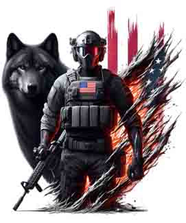 American Wolf - Digital Art | PNG, JPEG & SVG | Instant Download for Apparel, Décor and Wall Art