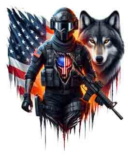 American Wolf - Digital Art | PNG, JPEG & SVG | Instant Download for Apparel, Décor and Wall Art