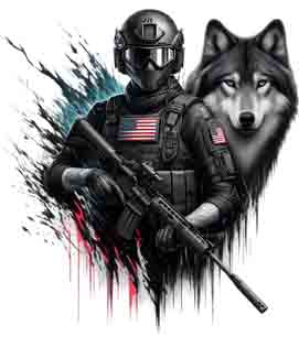 American Wolf - Digital Art | PNG, JPEG & SVG | Instant Download for Apparel, Décor and Wall Art