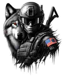 American Wolf - Digital Art | PNG, JPEG & SVG | Instant Download for Apparel, Décor and Wall Art