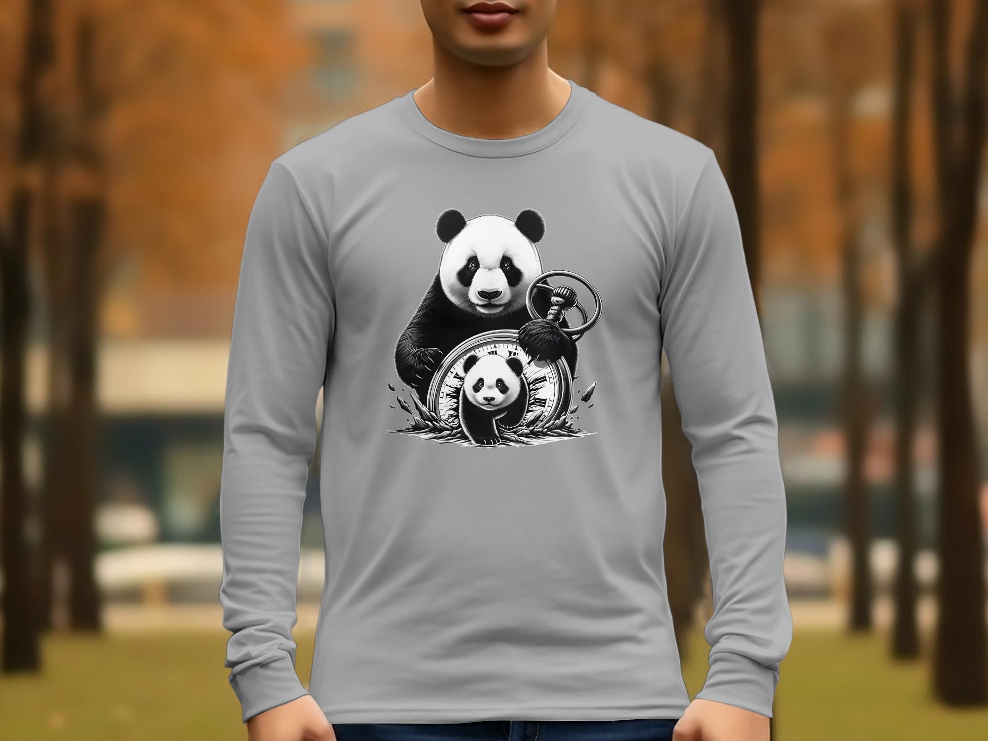 Panda - Coloured Gildan Long Sleeve Realistic Animal Talisman Unisex Cute Tee Graphic Design