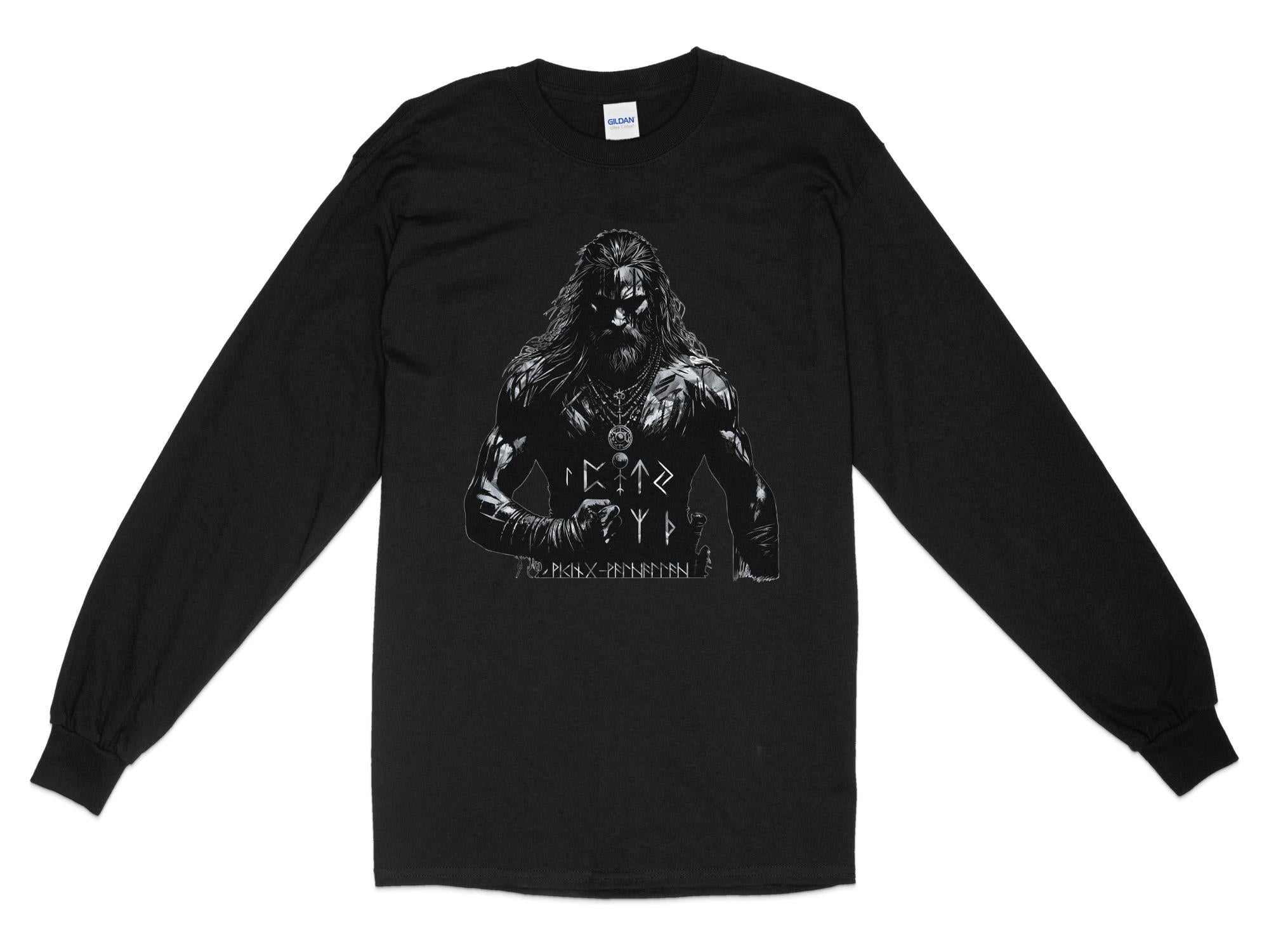 Viking Conviction - Coloured Gildan Long Sleeve Norse Talisman Men Women Unisex Valhalla Tee