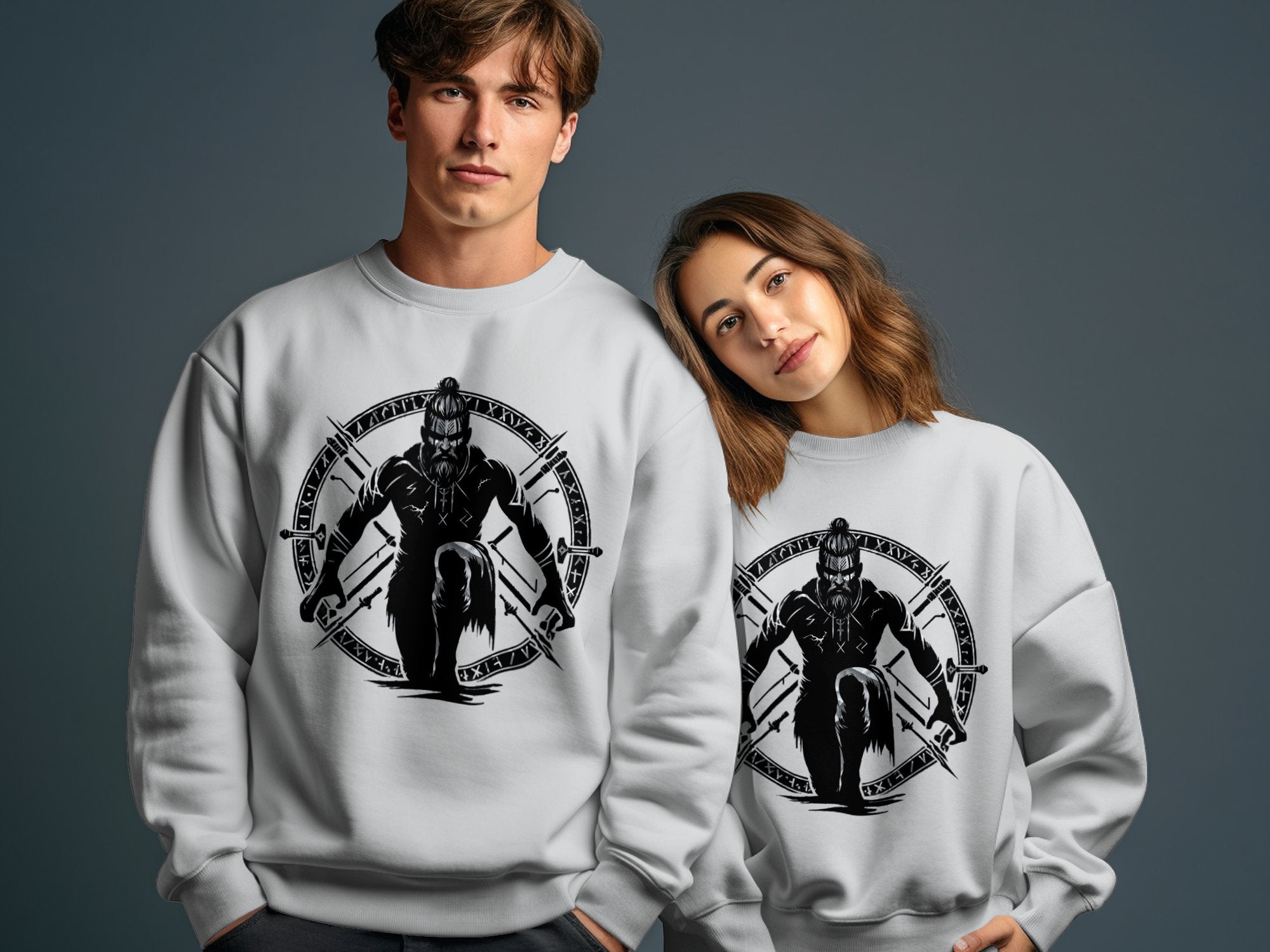 Viking Watchman - Coloured Gildan Sweatshirt Norse Talisman Men Women Unisex Valhalla Tee