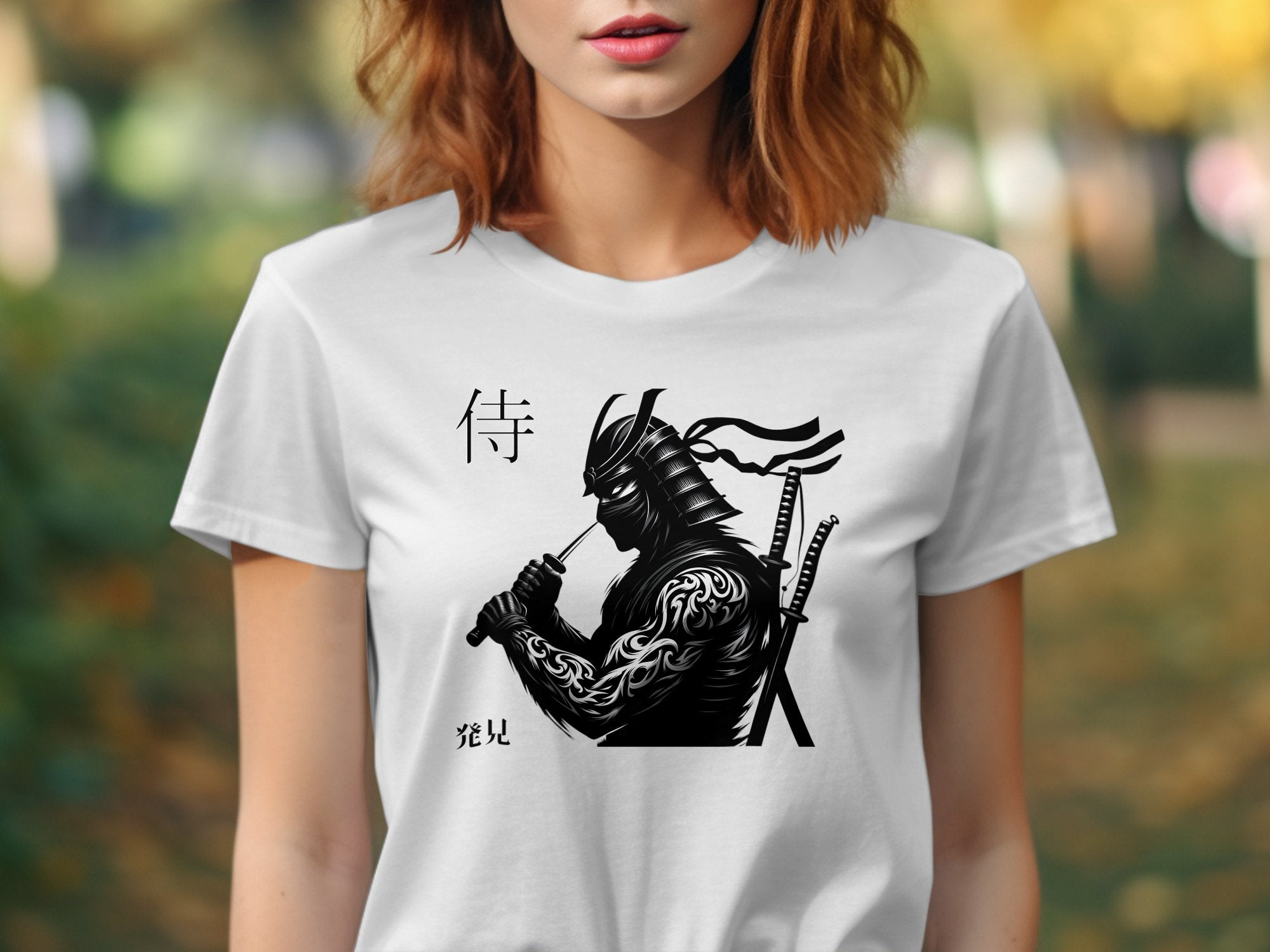 Samurai Ninja - Coloured Gildan T-Shirt Japanese Talisman Unisex Cultural Symbolic Graphic Design