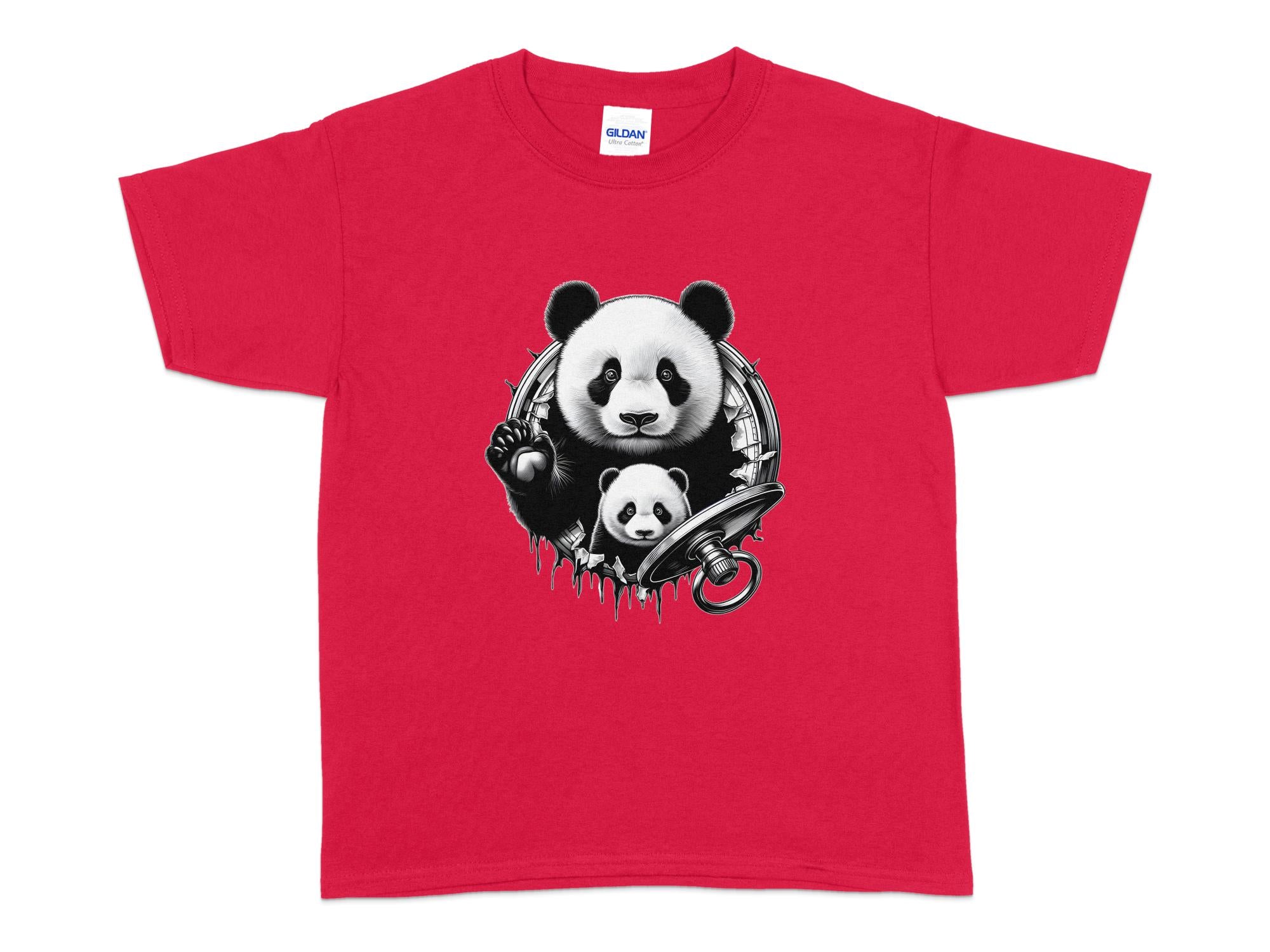 Panda - Coloured Kids T-Shirt Realistic Animal Talisman Unisex Cute Tee Graphic Design