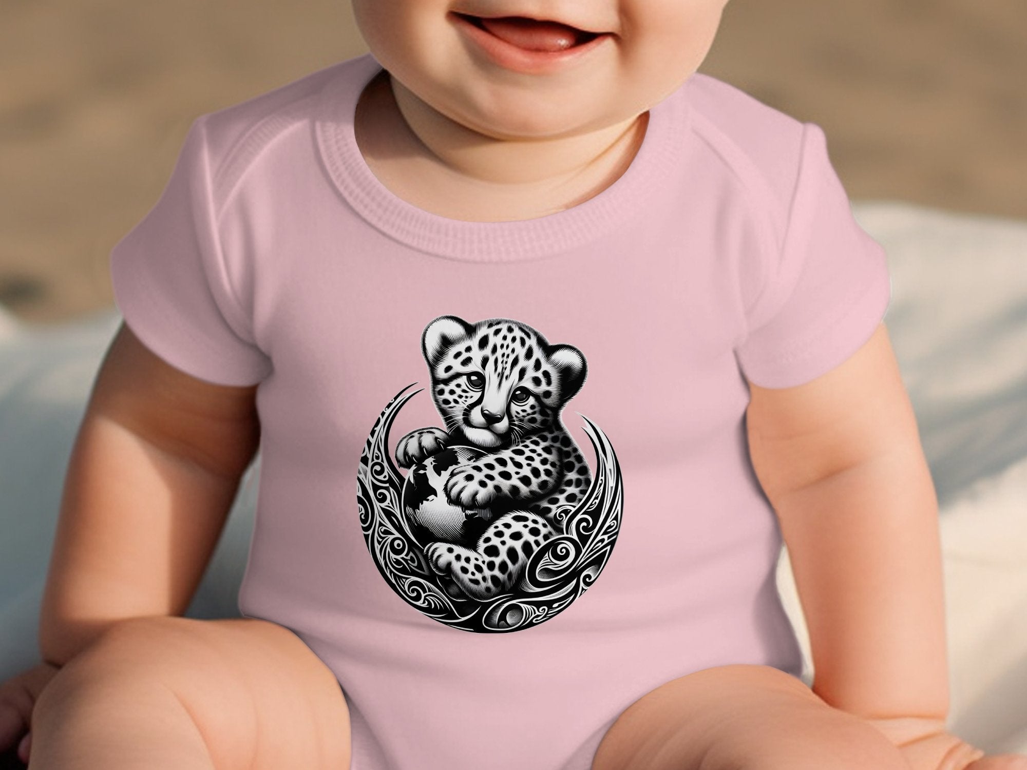 Cheetah World - Coloured Toddler Bodysuit Realistic Animal Talisman Unisex Cute Tee Graphic Design