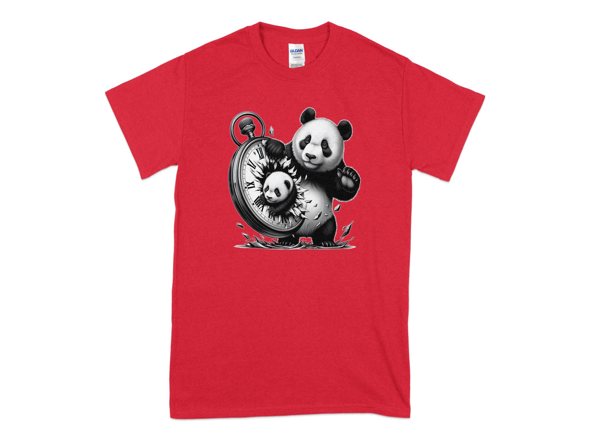 Panda - Coloured Gildan T-Shirt Realistic Animal Talisman Unisex Cute Tee Graphic Design