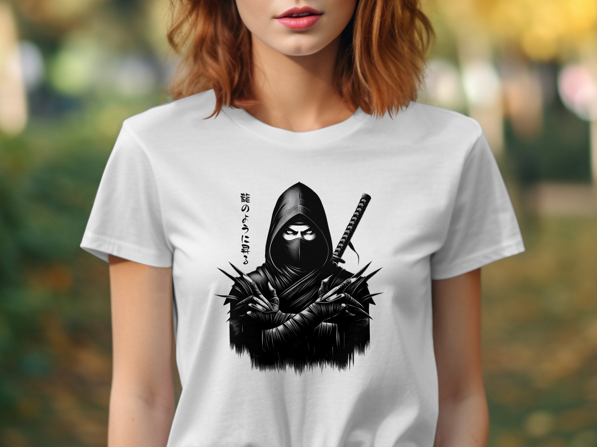 Samurai Ninja - Coloured Gildan T-Shirt Japanese Talisman Unisex Cultural Symbolic Graphic Design