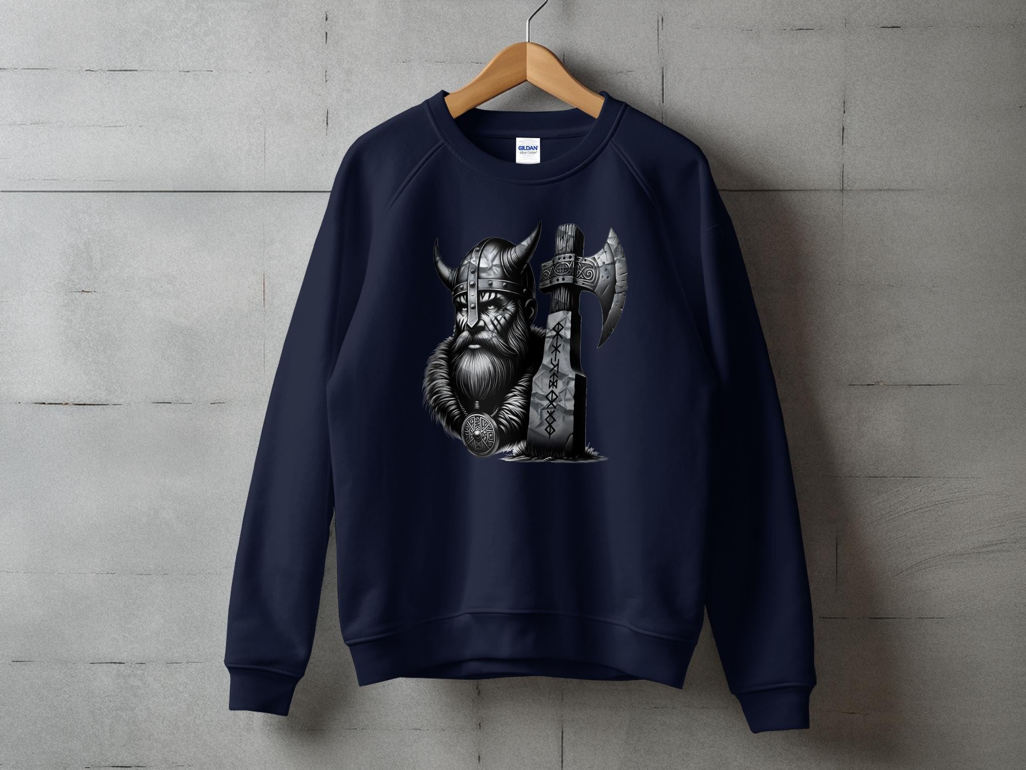 Viking Mettle - Coloured Gildan Sweatshirt Realistic Norse Talisman Men Women Unisex Valhalla Tee Graphic Design