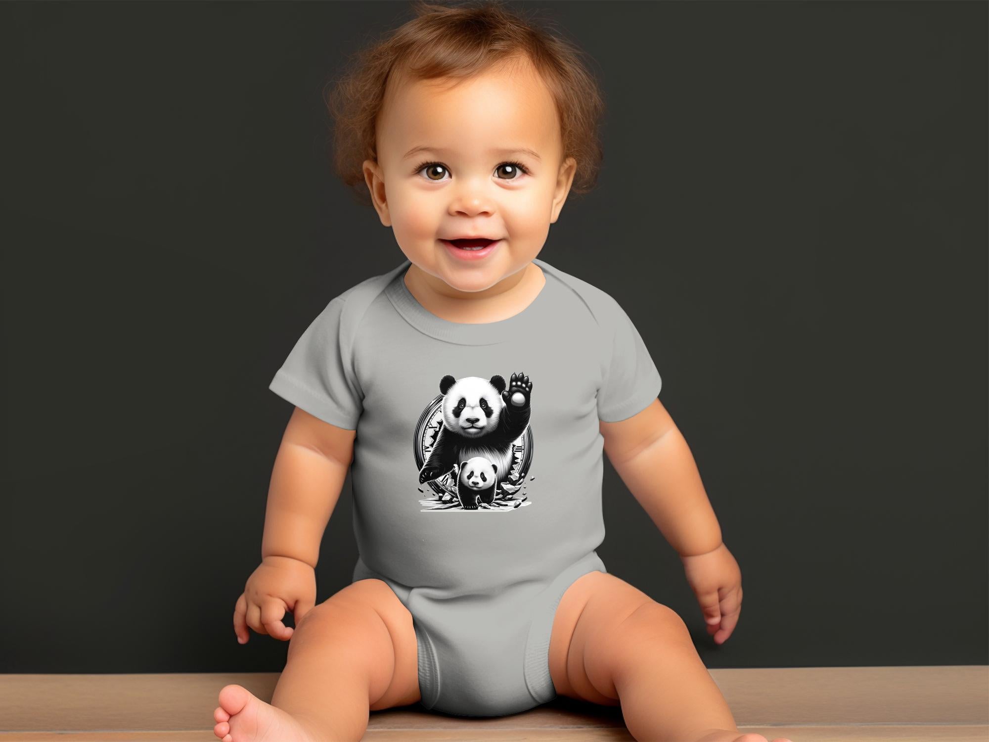 Panda - Coloured Toddler Bodysuit Realistic Animal Talisman Unisex Cute Tee Graphic Design