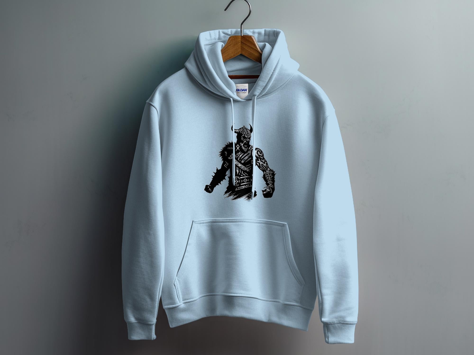 Viking Berserker - Coloured Gildan Hoodie White Norse Talisman Men Women Unisex Valhalla Tee