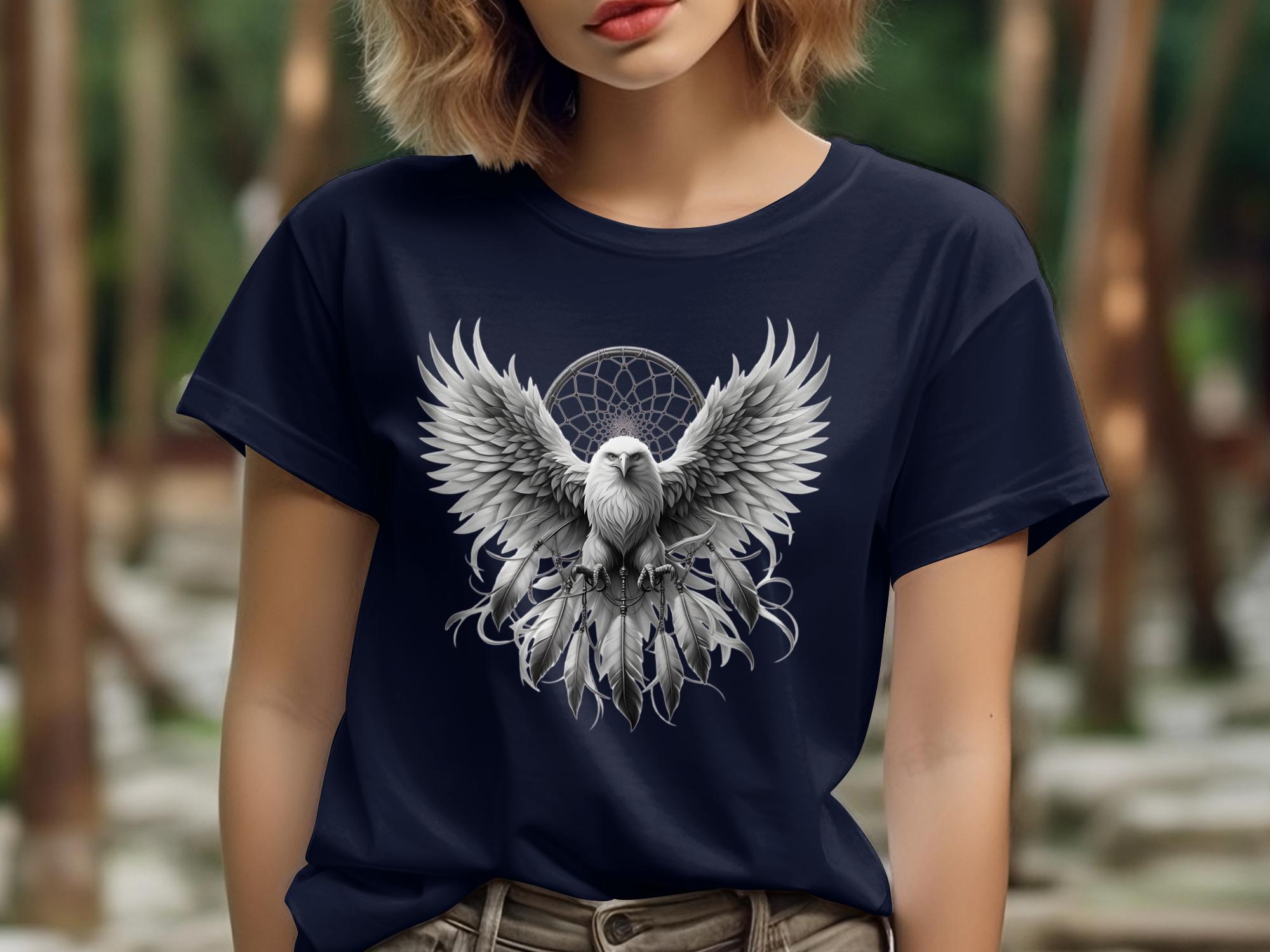 Dreamcatcher Eagle - Coloured Gildan T-Shirt Realistic Native American Talisman Unisex Mythology Tee Graphic Design