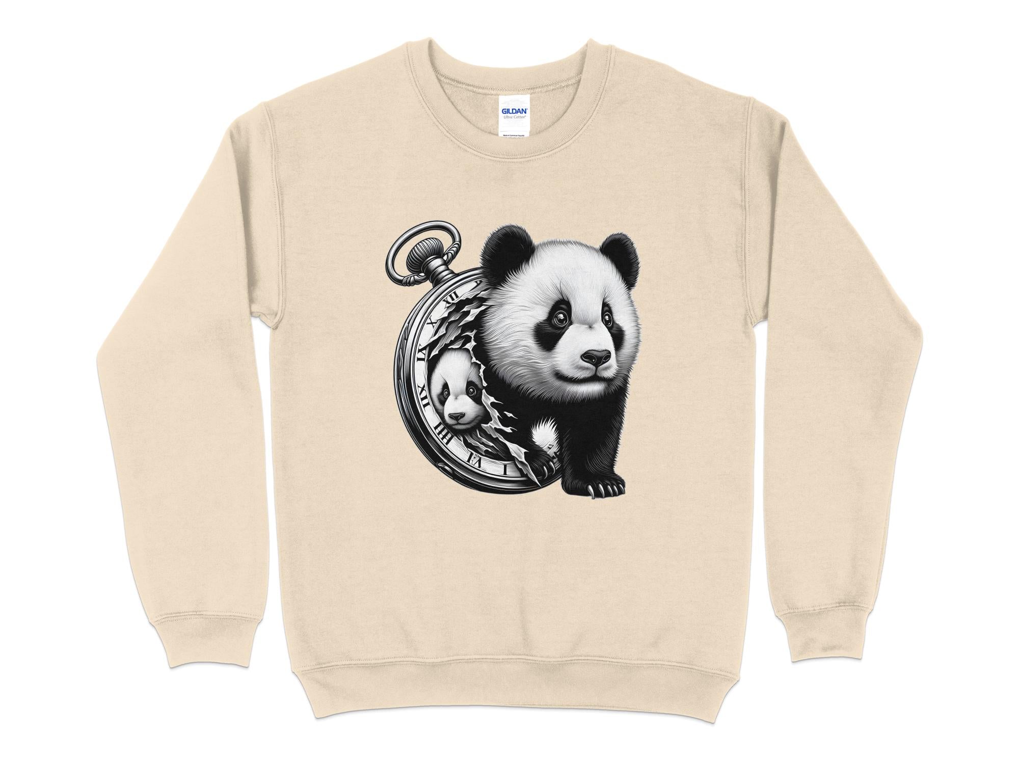 Panda - Coloured Gildan Sweatshirt Realistic Animal Talisman Unisex Cute Tee Graphic Design