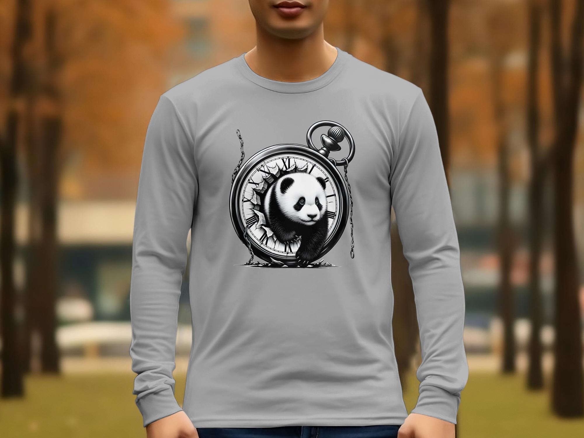 Panda - Coloured Gildan Long Sleeve Realistic Animal Talisman Unisex Cute Tee Graphic Design