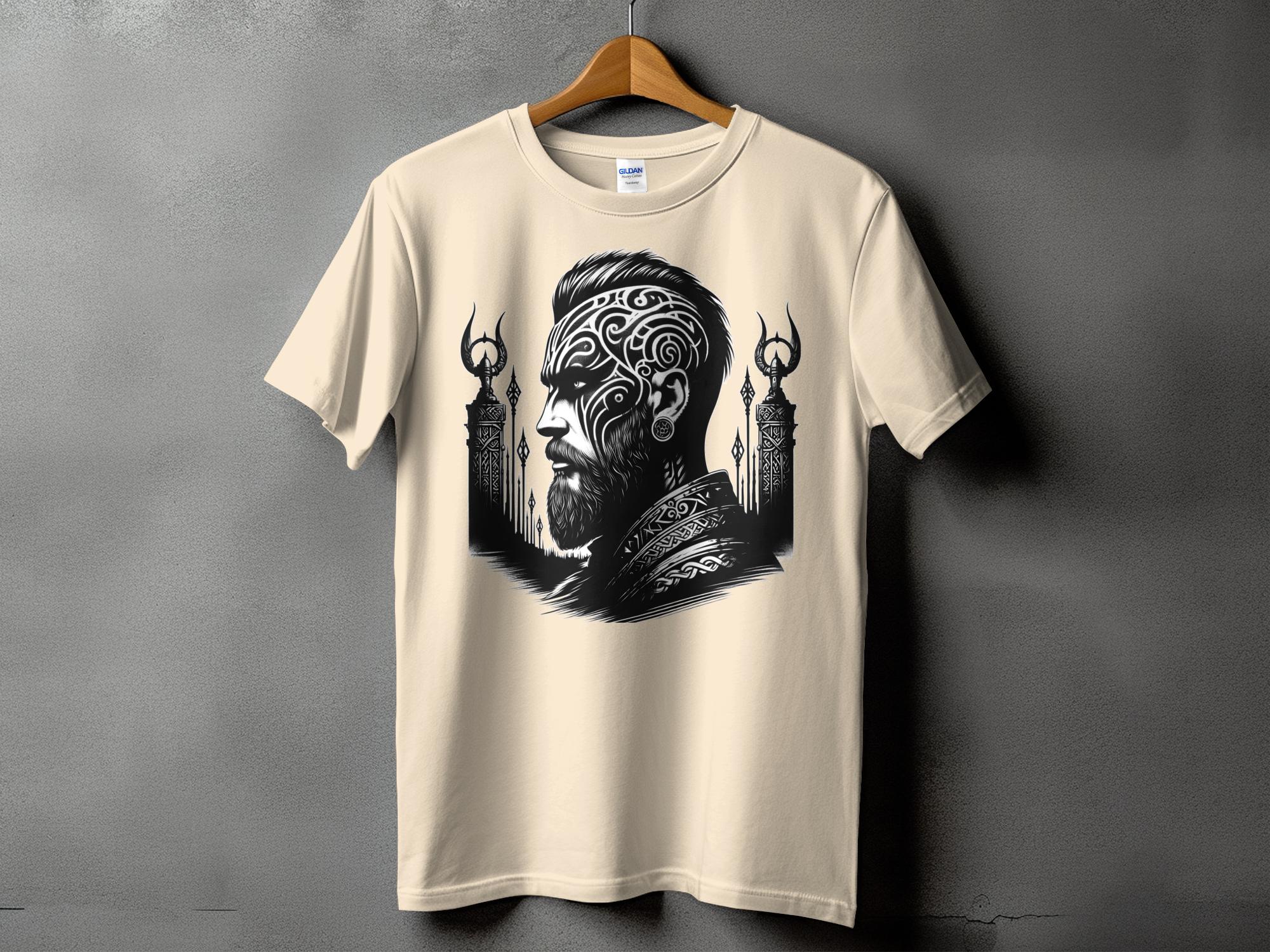 Viking Spirit - Coloured Gildan T Shirt Realistic Norse Talisman Men Women Unisex Valhalla Tee Graphic Design