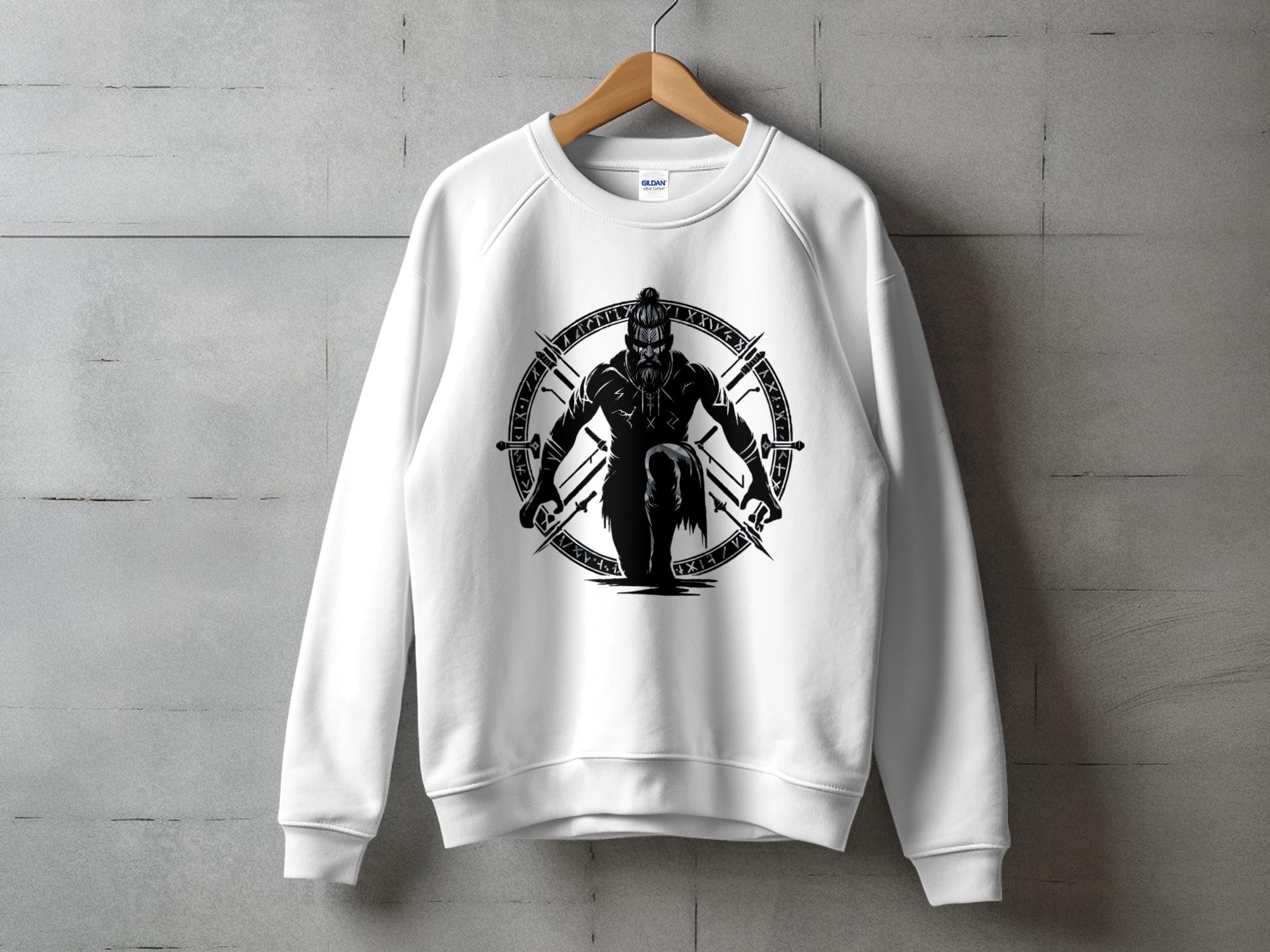 Viking Watchman - Coloured Gildan Sweatshirt Norse Talisman Men Women Unisex Valhalla Tee