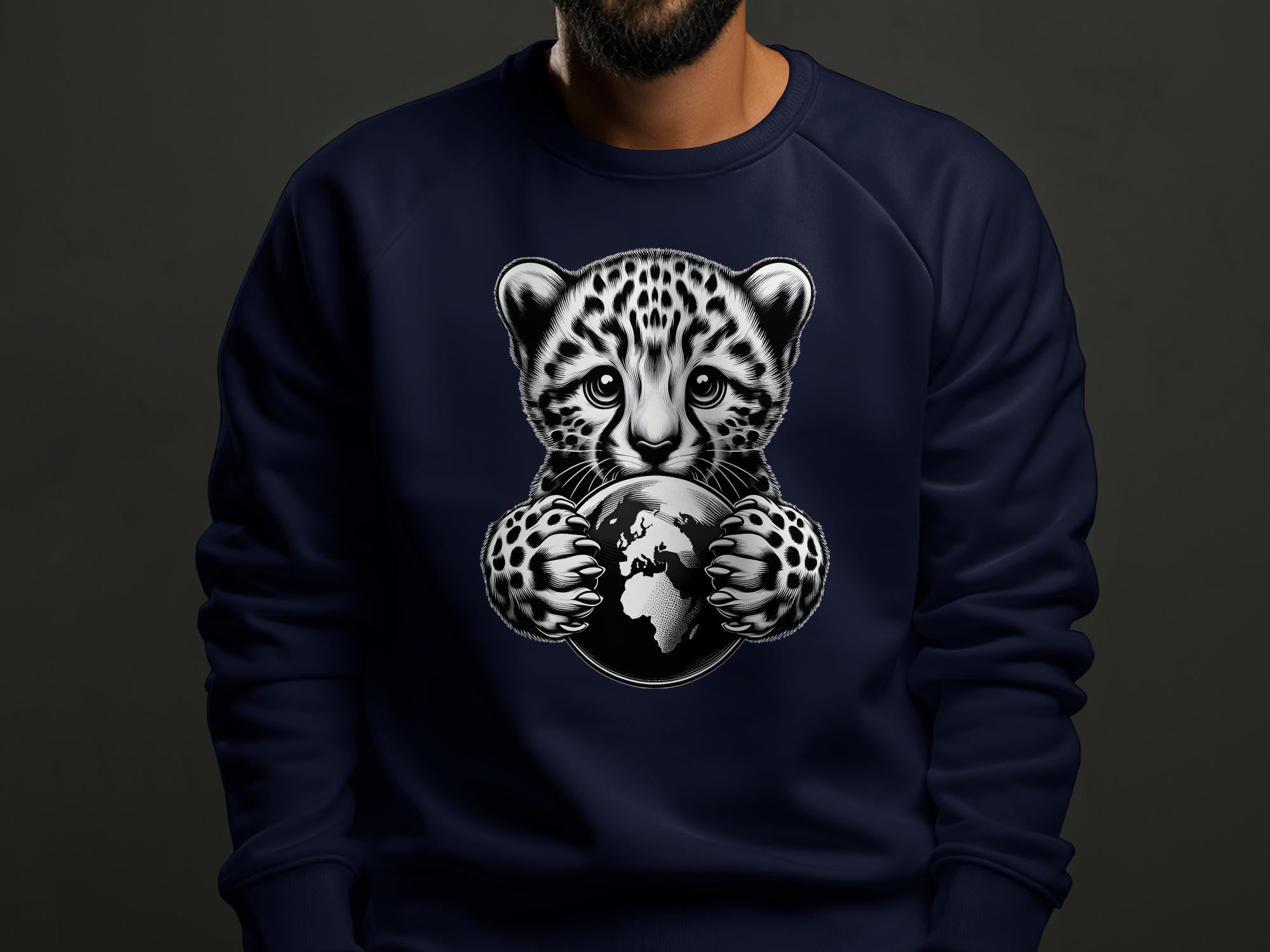 Cheetah World - Coloured Gildan Sweatshirt Realistic Animal Talisman Unisex Cute Tee Graphic Design