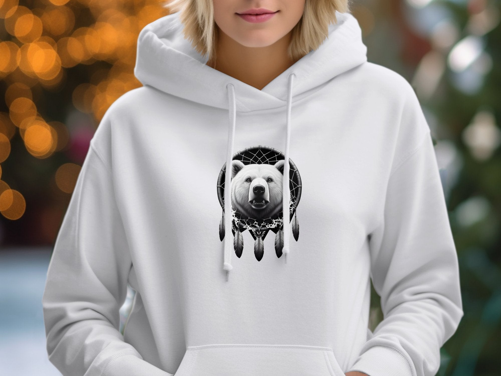 Dreamcatcher Bear - Coloured Gildan Hoodie Realistic Native American Talisman Unisex Mythology Tee Graphic Design